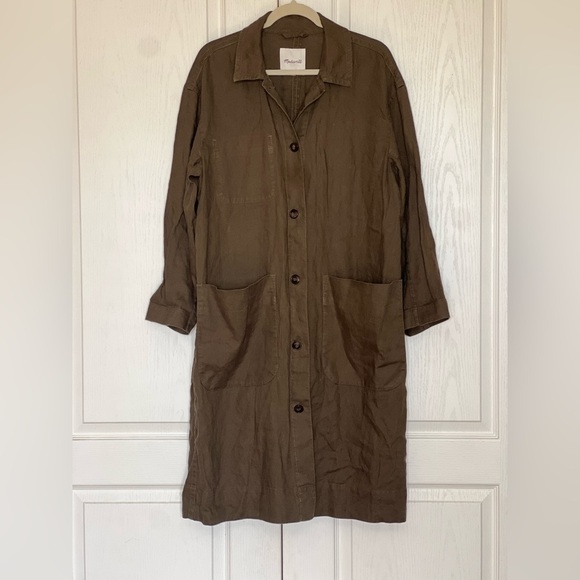 Madewell Linen Oversized Duster Coat size: medium - Picture 5 of 9
